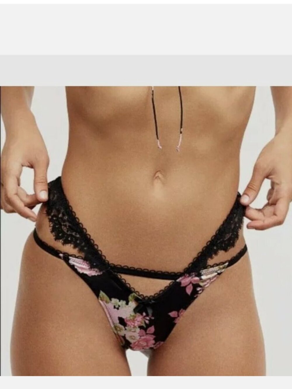 Victoria's Secret x for Love & Lemons Melrose V-Front Thong Panty